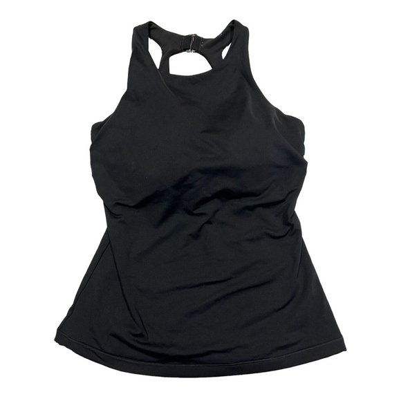 NWT ATHLETA Maldives Bra Cup Tankini Top 32D/DD Black - Picture 1 of 6